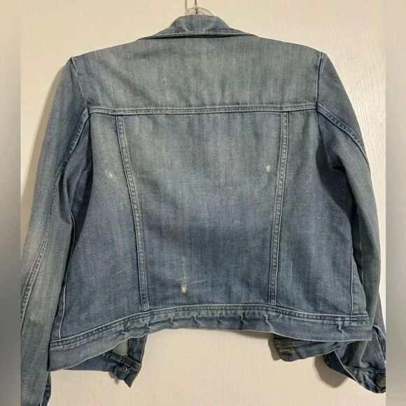 J.Crew Denim Jacket | Light wash denim distressed | Size Small - Picture 2 of 7